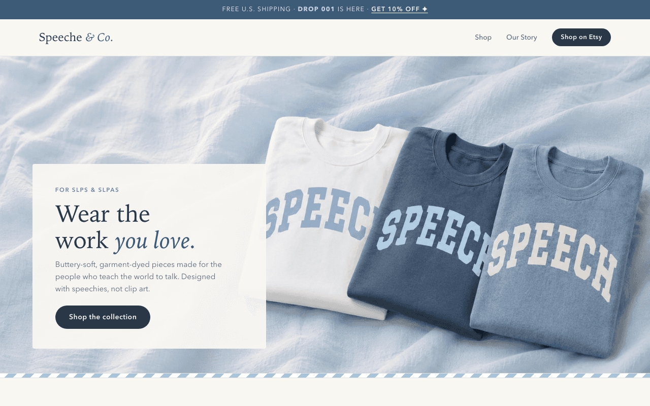 Screenshot of Speeche & Co. project